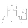 Perfil Gola Vertical Central Curvo 2,5 m Plata Mate