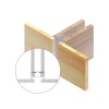 Perfil Gola Vertical Central Curvo 2,5 m Plata Mate