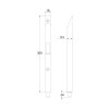 Pasador Sobreponer Sicurtop A12 L300 F18 Plata