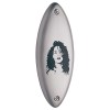 Placa Indicador Silueta Mujer Níquel Satinado