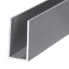 Herraje para cabinas sanitarias - Perfil U Cabina Sanitaria Aluminio 2 Metros Inox