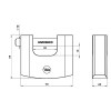 Candado Alta Seguridad Yale Y114B Arco Cerrado 70 mm Latón