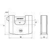Candado Alta Seguridad Yale Y114B Arco Cerrado 90 mm Latón